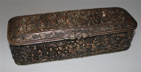An embossed plated glove casket etc